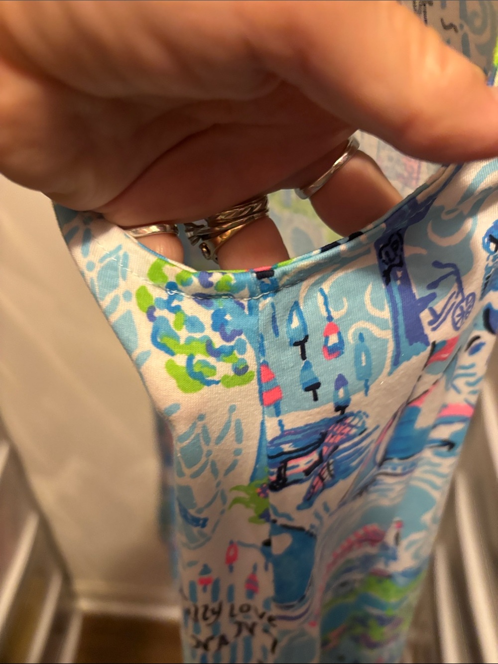 Lilly Pulitzer Blue, White, Pink & Green Nautical Print Sleeveless Dress NWOT - Picture 6 of 8